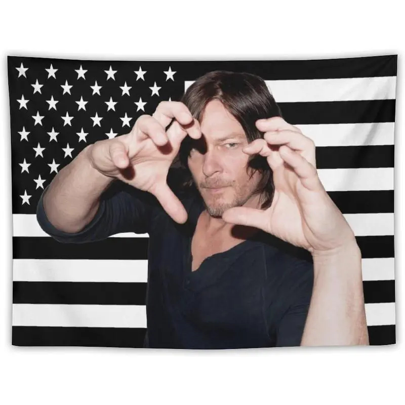 Home Decor Usa - VIKAMA Daryl Dixon USA Flag Tapestry