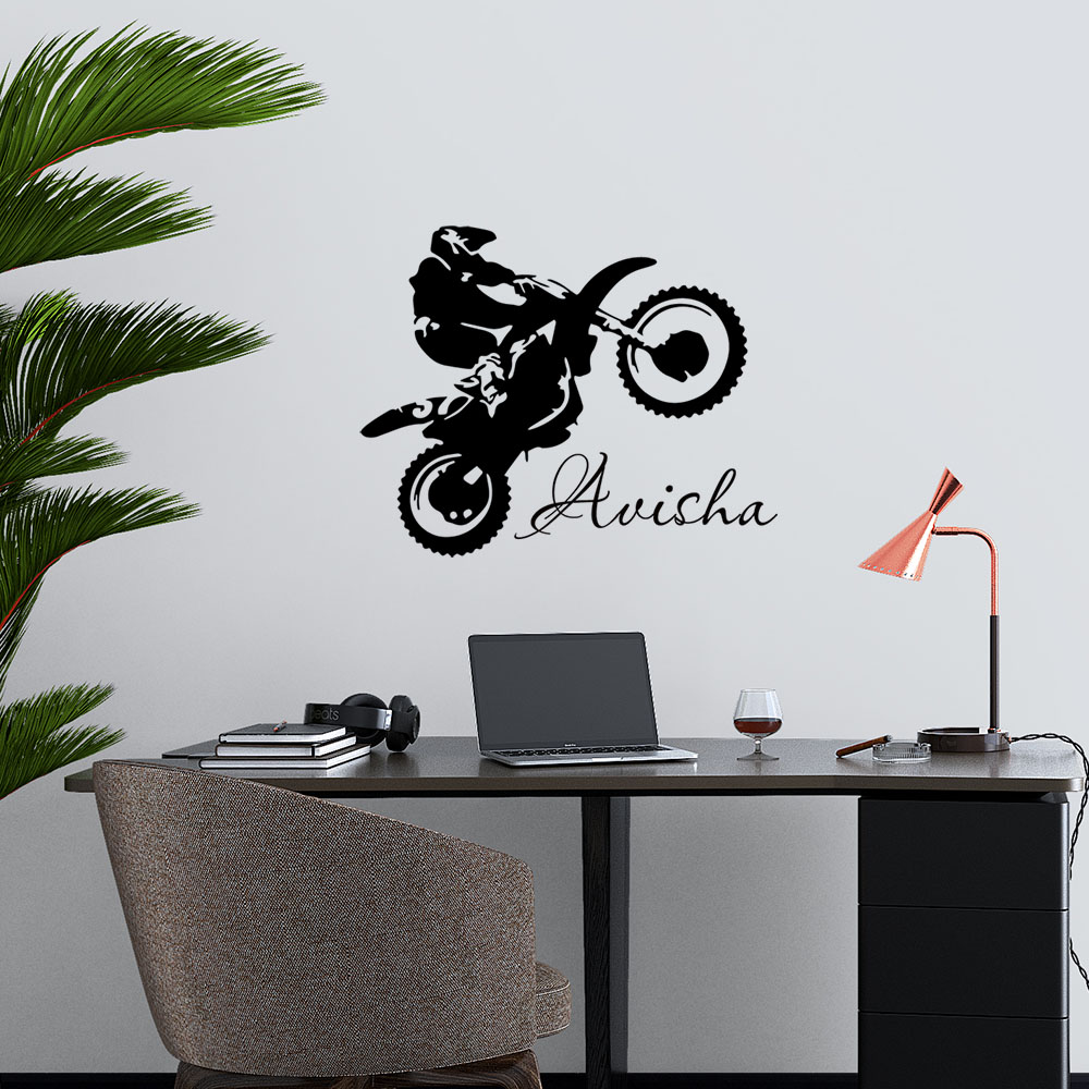 Home Decor Wall Tiles - 1PC Fashion Motorcyclist Customized Text Home