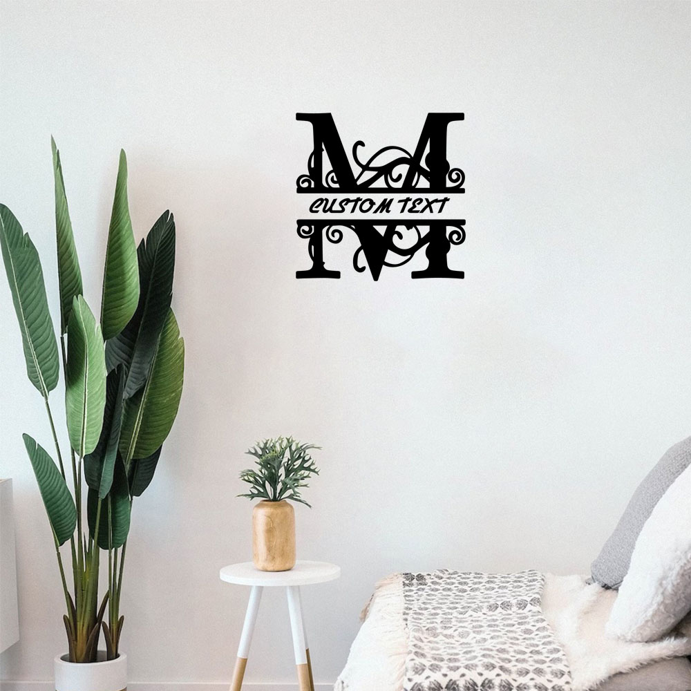 Home Decor Wall Tiles - 1PC Cool Letter M Custom Name