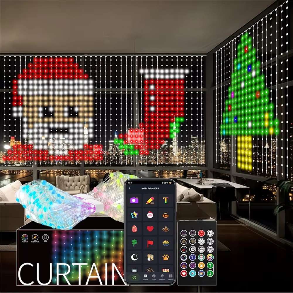 Home Decor App - Smart RGB Pixel Curtain Lights Bluetooth