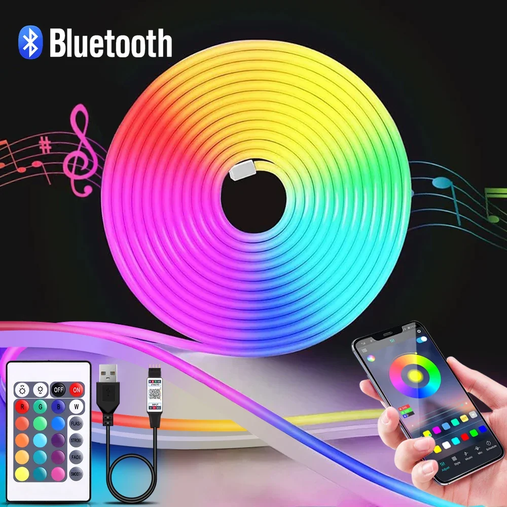 Home Decor App - 1-5m RGB LED Neon Strip Light
