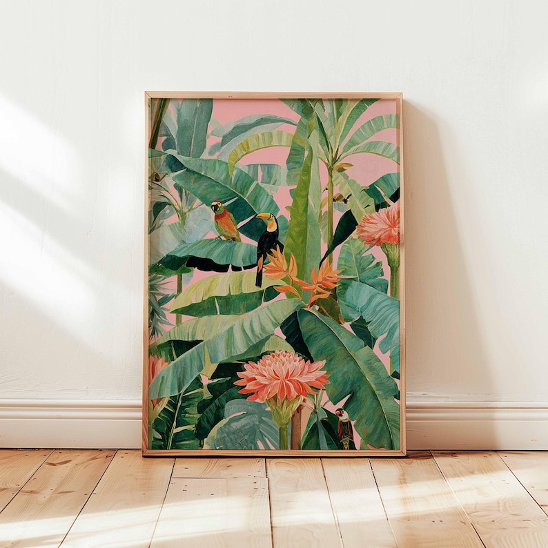 1pc Retro Tropical Canvas Post - đánh giá và giá Home Decor Youtube