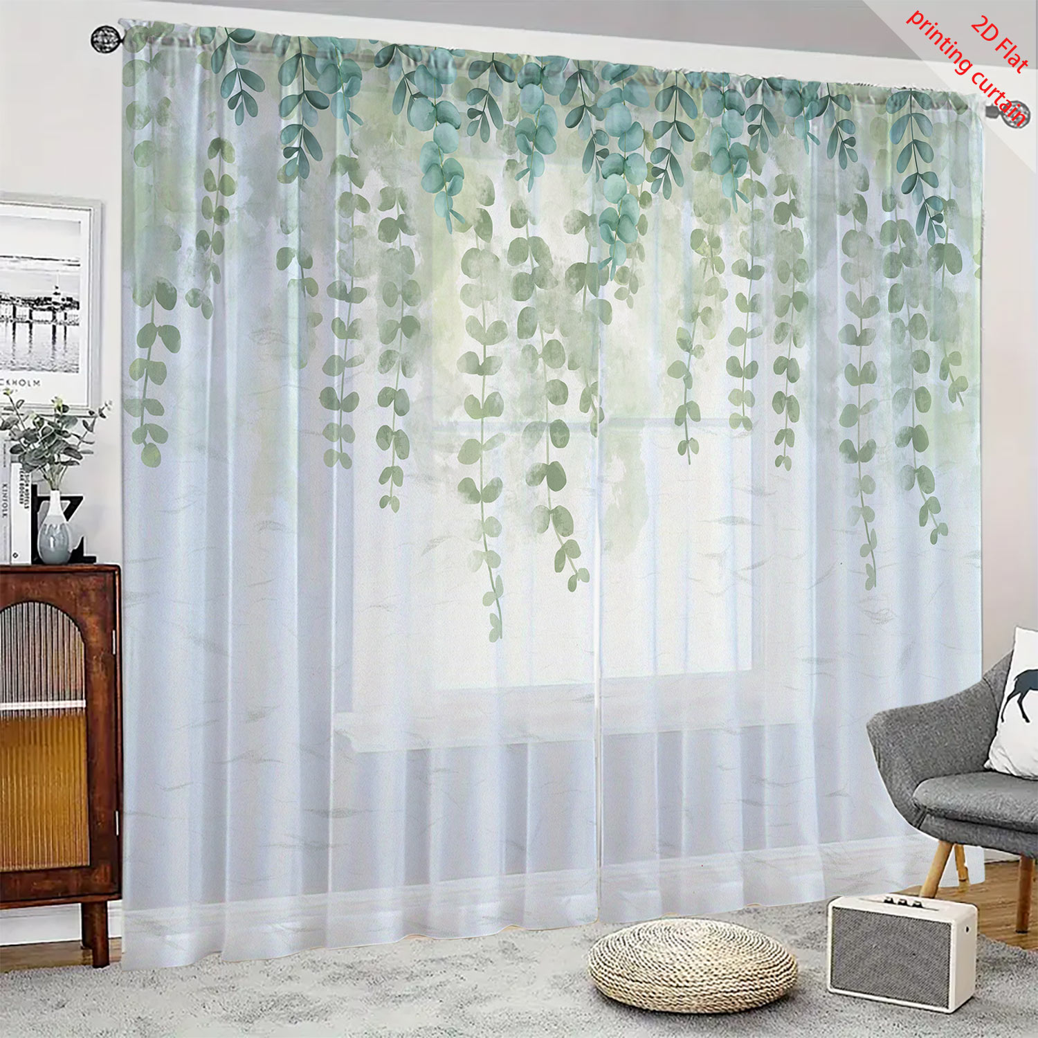 Printed transparent gauze curt - đánh giá và giá Home Decor Youtube