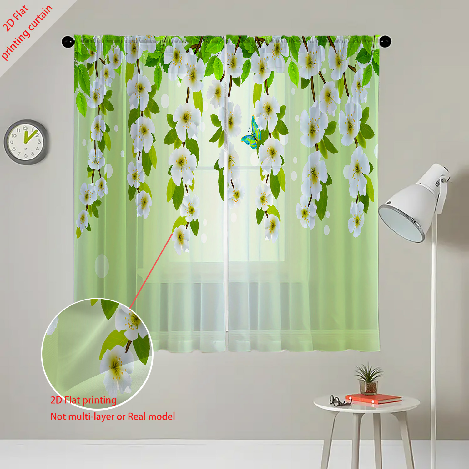 Printed transparent gauze curt - đánh giá và giá Home Decor Youtube