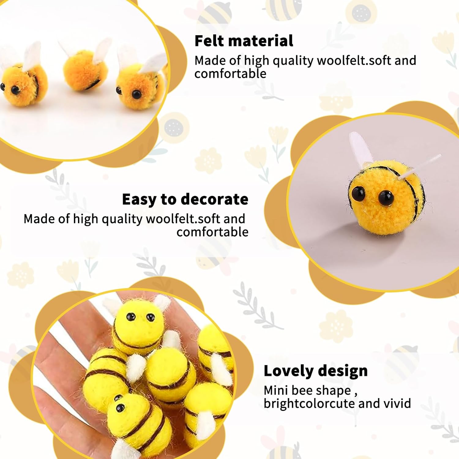 20Pcs Bee Pompom Hair Ball Pol - đánh giá và giá Home Decor Ikea