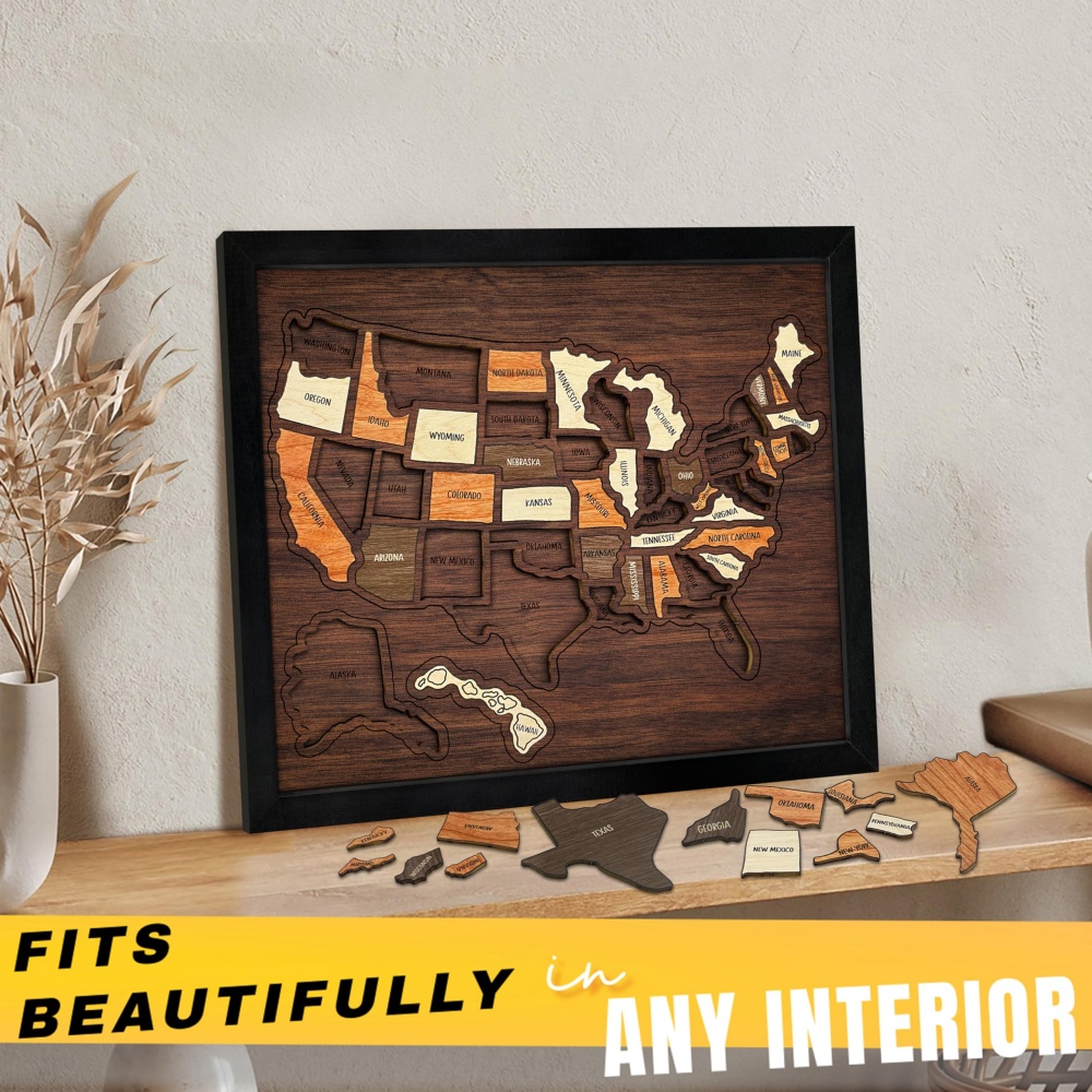 Customizable Wooden USA Travel - đánh giá và giá Home Decor Usa