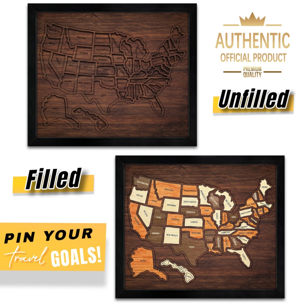 Customizable Wooden USA Travel - đánh giá và giá Home Decor Usa