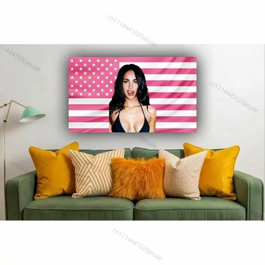 Pink USA Flag Megan Fox Tapest - đánh giá và giá Home Decor Usa