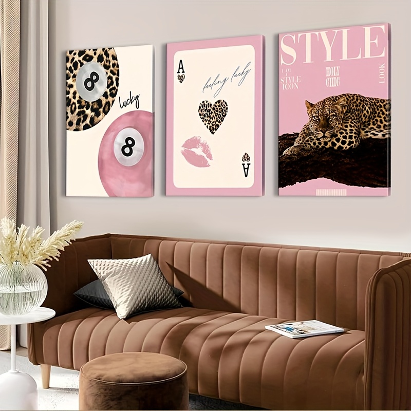 3pcs Leopard Cheetah Canvas Wa - đánh giá và giá Home Decor Youtube
