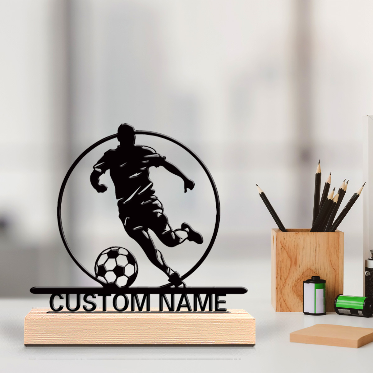Custom Soccer Player Metal Sta - đánh giá và giá Home Decor Design