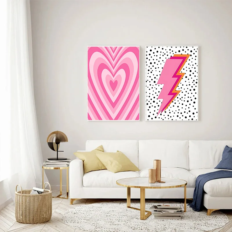 Abstract Pink Lightning Gradie - đánh giá và giá Home Decor Lovely Home