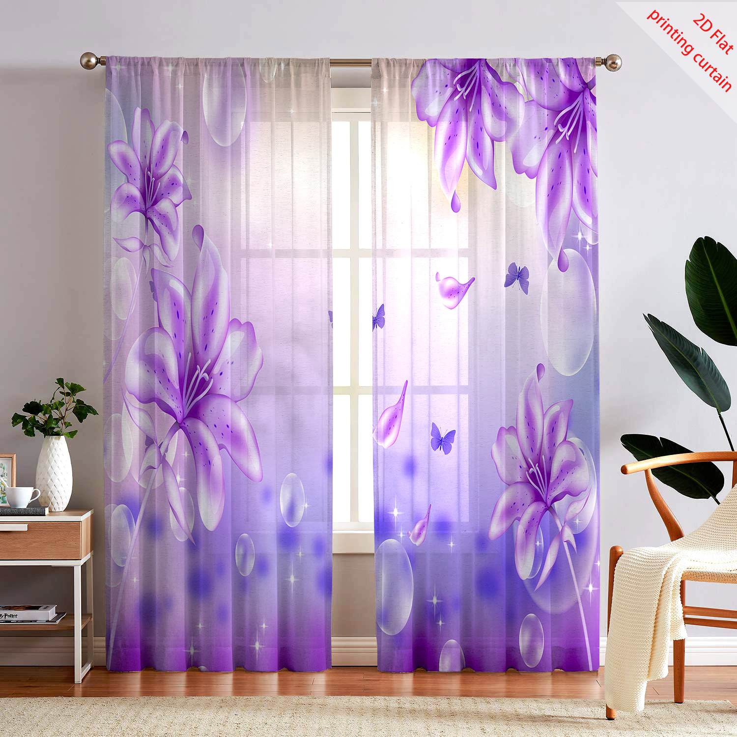 Purple Flower Printed Transpar - đánh giá và giá Home Decor Youtube