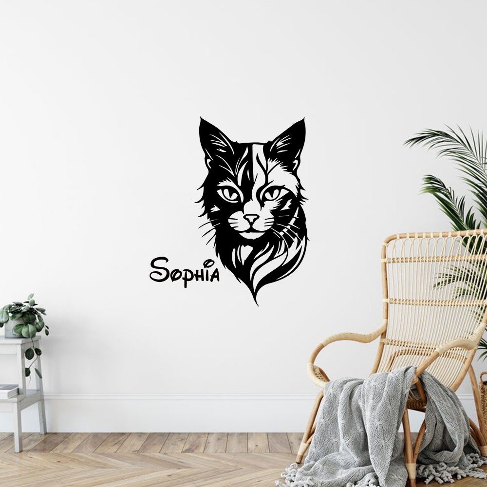 1PC Cute Cat Personalized Name - đánh giá và giá Home Decor Wall Tiles