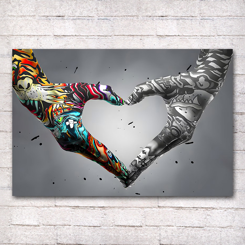 Graffiti Hand Love Canvas Pain - đánh giá và giá Home Decor Lovely Home