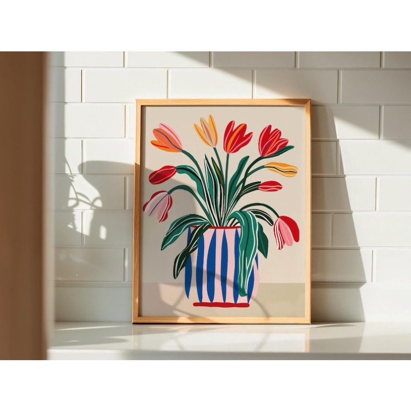 2pcs Tulip Flowers Canvas Wall - đánh giá và giá Home Decor Youtube