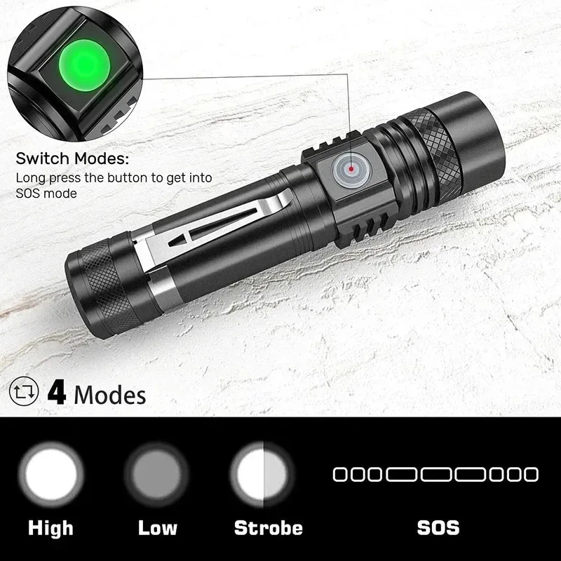 T6 LED Rechargeable Flashlight - đánh giá và giá Home Decor Outside