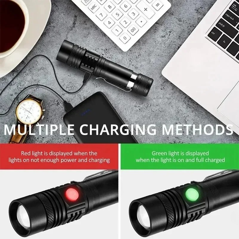 T6 LED Rechargeable Flashlight - đánh giá và giá Home Decor Outside