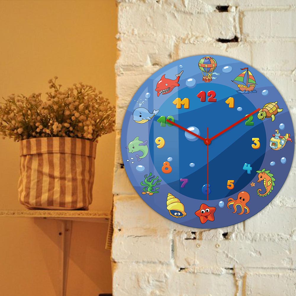 Cartoon Sea Animals Blue Wall  - đánh giá và giá Home Decor Under 300