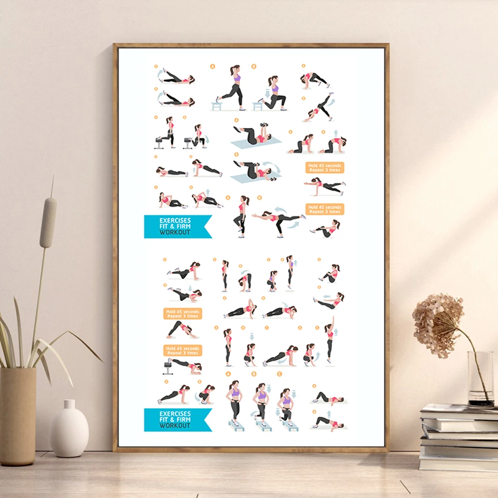 Silk Cloth Wall Poster GYM Exe - đánh giá và giá Home Decor Examples