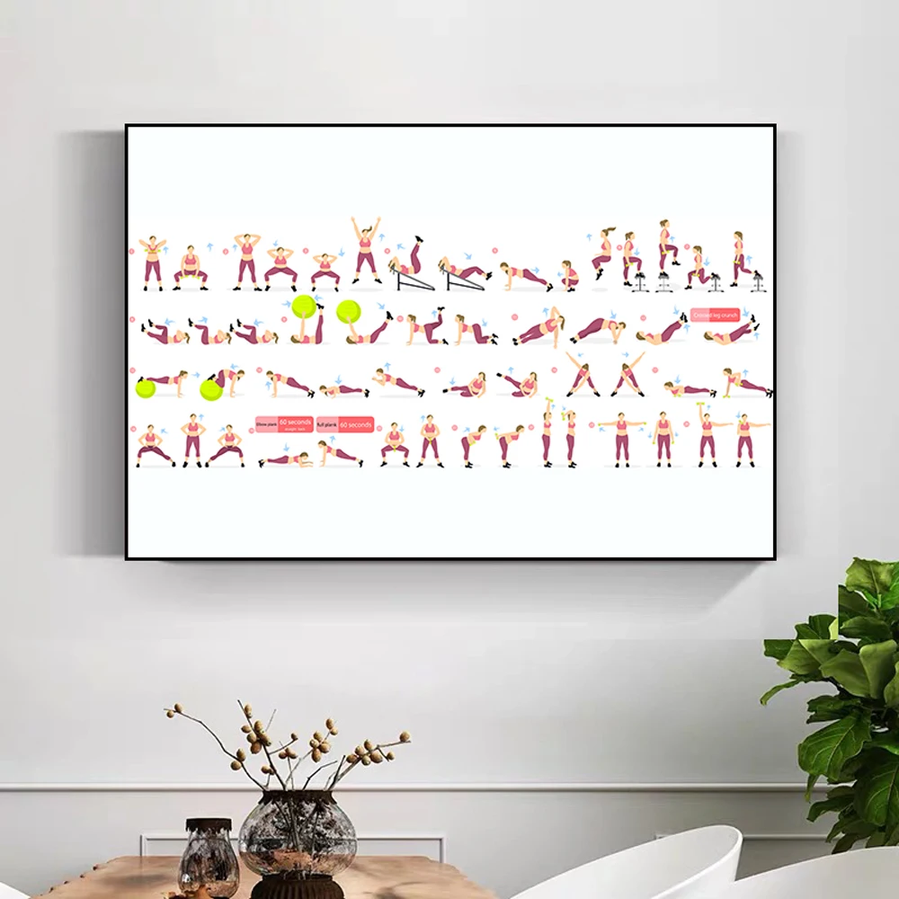 Silk Cloth Wall Poster GYM Exe - đánh giá và giá Home Decor Examples